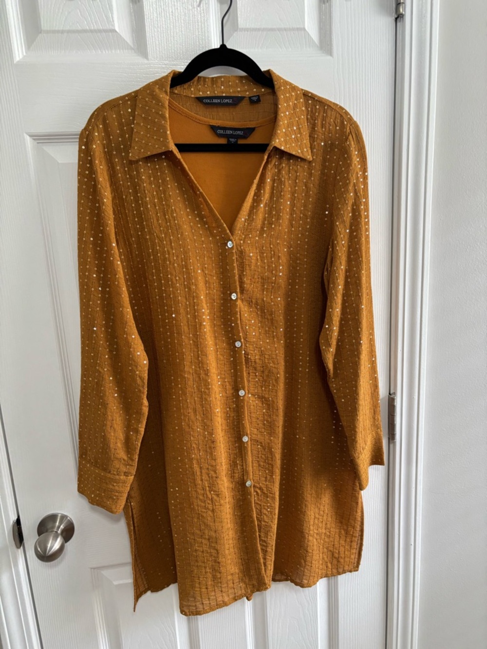 Colleen Lopez Amber Mustard Button-Down Shirt